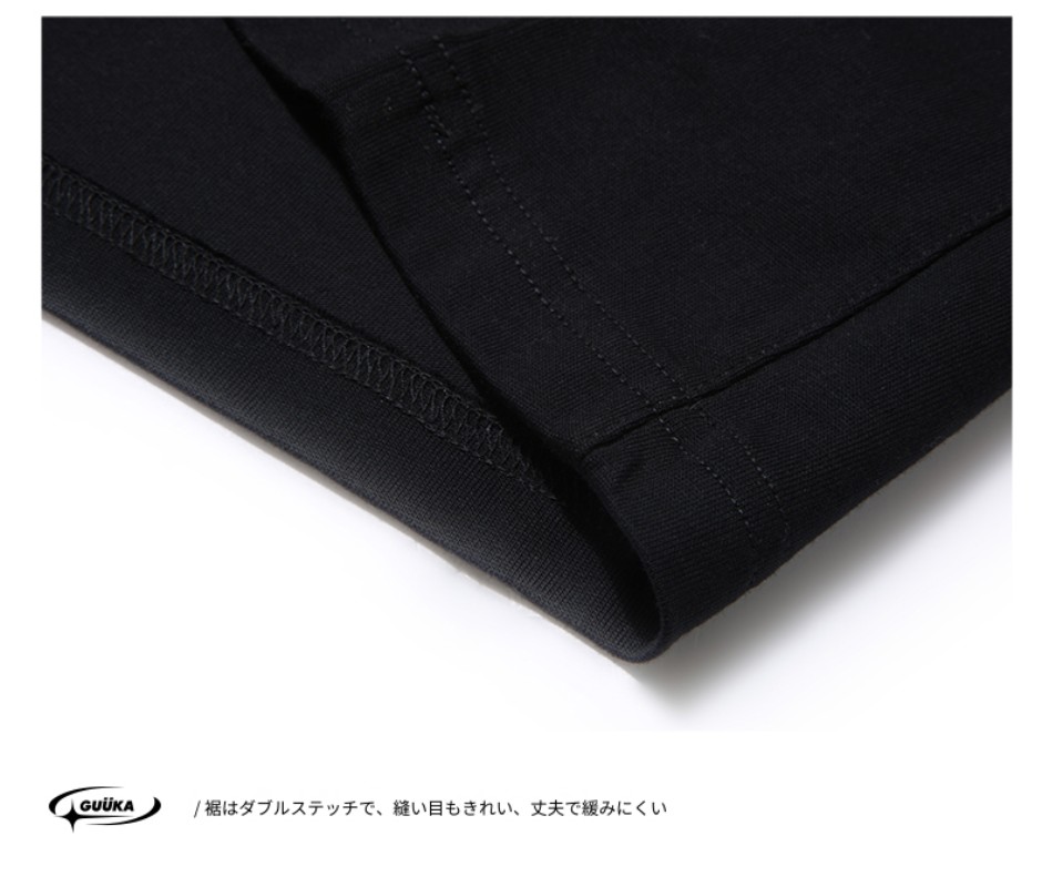 TECH 機能的なスタイルのブラックフェイクツーピースヘビーロングスリーブTシャツレディース通気性ドロップショルダートップ多用途ルーズ TECH 機能的なスタイルのブラックフェイクツーピースヘビーロングスリーブTシャツレディース通気性ドロップショルダートップ多用途ルーズ