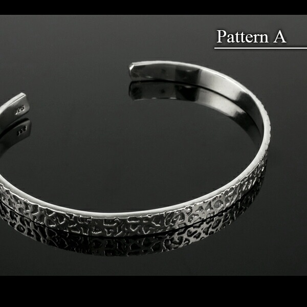 細目 アニマル柄 シルバーバングル 幅0.5cm シルバー シルバー925 バングル ブレスレット 細目 アニマル柄 シルバーバングル 幅0.5cm シルバー シルバー925 バングル ブレスレット