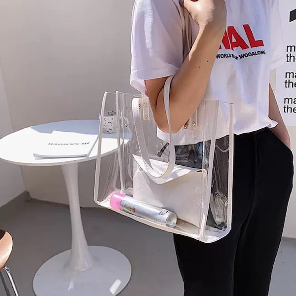 Qoo10] ハイブランド大人っぽ可愛いクリアバッグ