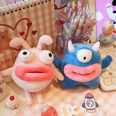 Qoo10] イン醜いかわいい面白いキーホルダー大きな : バッグ・雑貨