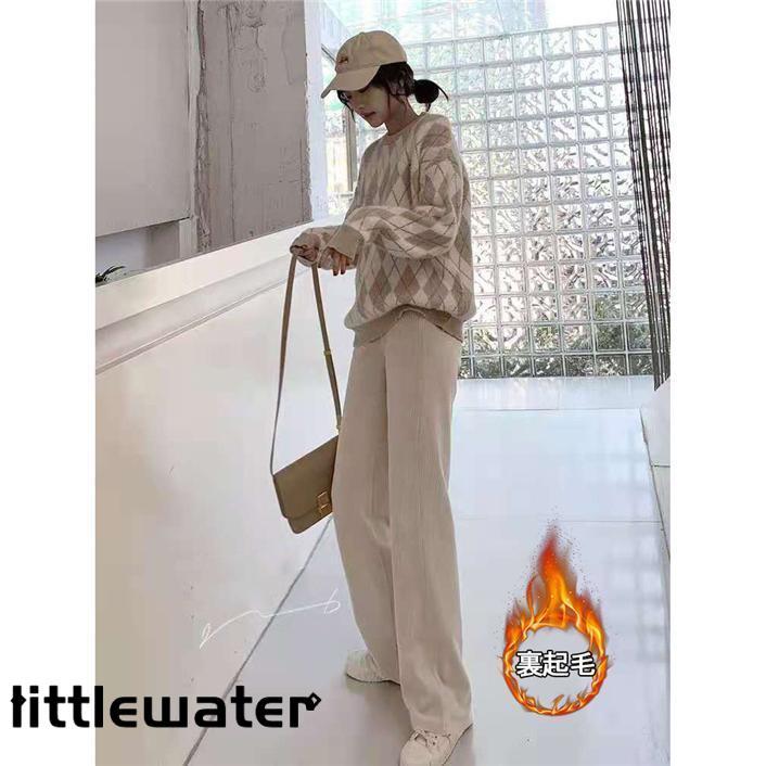 レディース秋冬ワイドパンツガウチョパンツ裏ポアパンツ防寒裏起毛ウエストゴムパンツ細身大きい通勤通学お洒落