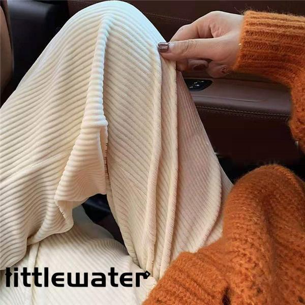 レディース秋冬ワイドパンツガウチョパンツ裏ポアパンツ防寒裏起毛ウエストゴムパンツ細身大きい通勤通学お洒落