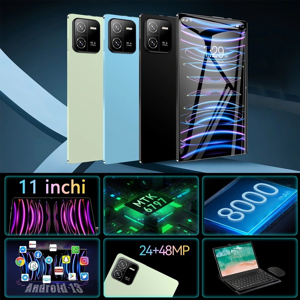 タブレット PC 本体 Android14 大画面 11インチ 6GB+128GB テレワーク 2560*1600 ネット授業 動画視聴 Bluetooth GPS 電話 WiFi 人気