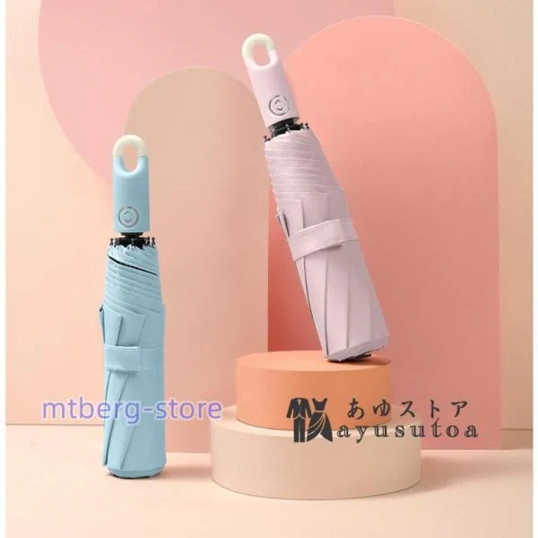 折りたたみ傘 日傘 晴雨兼用 三段式自動開閉コンパクト 傘 UVカット 涼感 ワンタッチ 日よけ 完全遮光 遮熱 撥水 女の子 おしゃれ 軽量紫外線対策梅雨対策折りたたみ傘 日