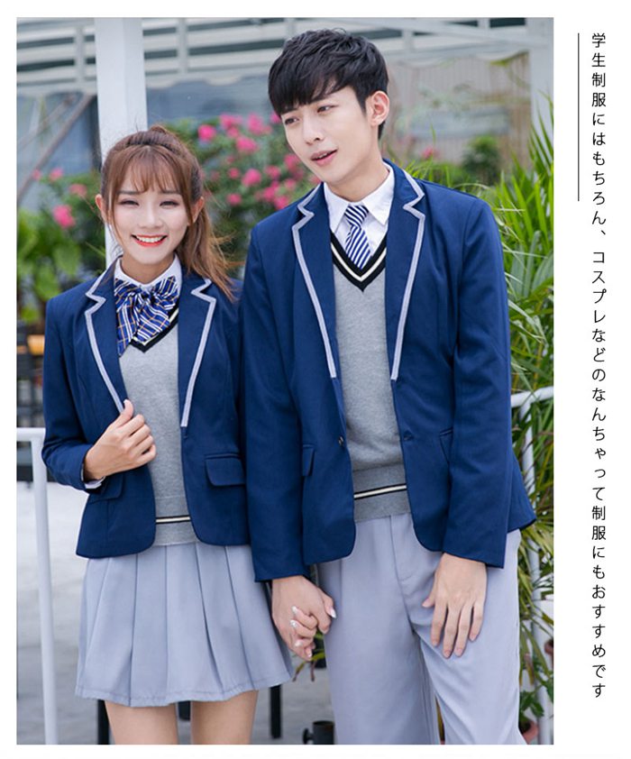 ブルー ブレザー制服5点セット卒業式スーツ女子高 レディース服 ケットにミ Www Blaskogabyggd Is