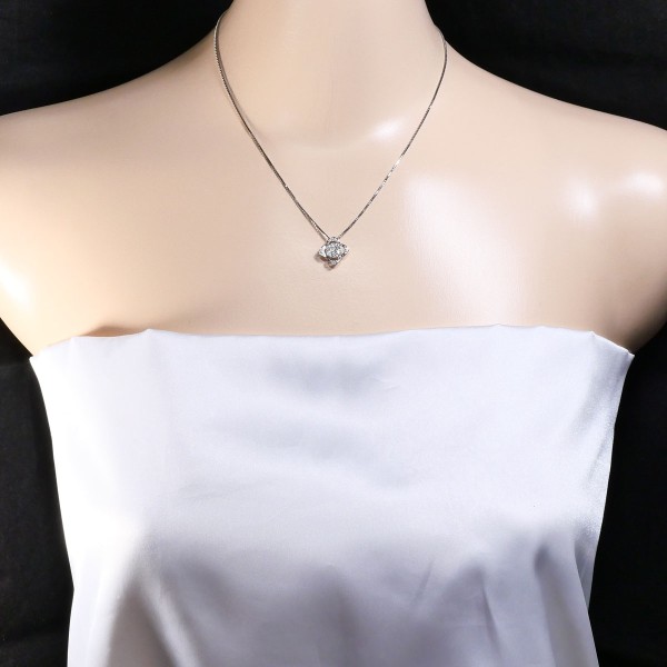 PT950 PT850 ネックレス ダイヤ 0.27 約40cm ジュエリー 中古 PT950 PT850 ネックレス ダイヤ 0.27 約40cm ジュエリー 中古