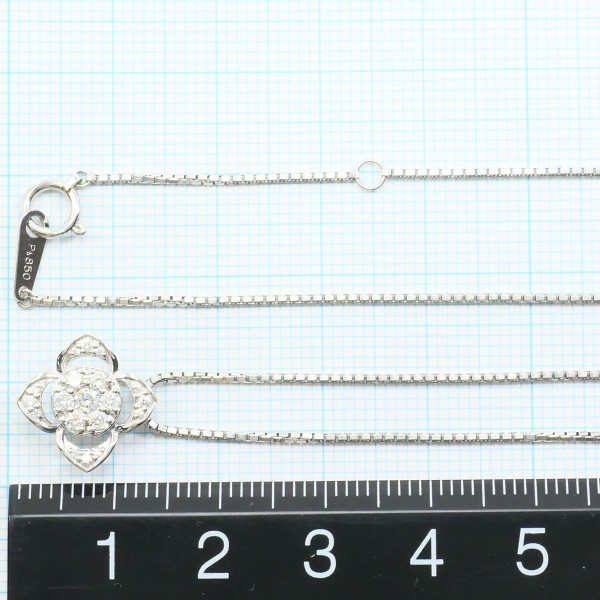 PT950 PT850 ネックレス ダイヤ 0.27 約40cm ジュエリー 中古 PT950 PT850 ネックレス ダイヤ 0.27 約40cm ジュエリー 中古