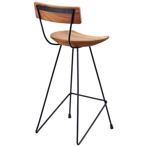 カウンターチェア おしゃれ デザイナーズ 椅子 バーチェア ナチュラル カントリー スタイリッシュ 木製 かっこいい スリム 背もたれ キッチンカウンター向け