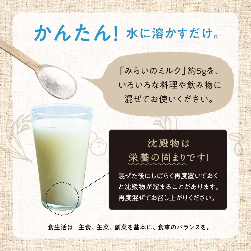 5袋セット スーパーフードの進化したライスミルク みらいのミルク カルシウム カルシウム飲料 骨 お取り寄せ お得用 大容量 業務用