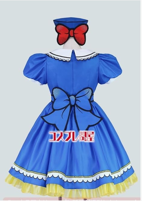 東京ディズニーランド（TDL） ディズニー・パルパルーザ ドナルドのクワッキー・ダックシティ ミニー 靴リボン付き レプリカ衣装 コスプレ衣装