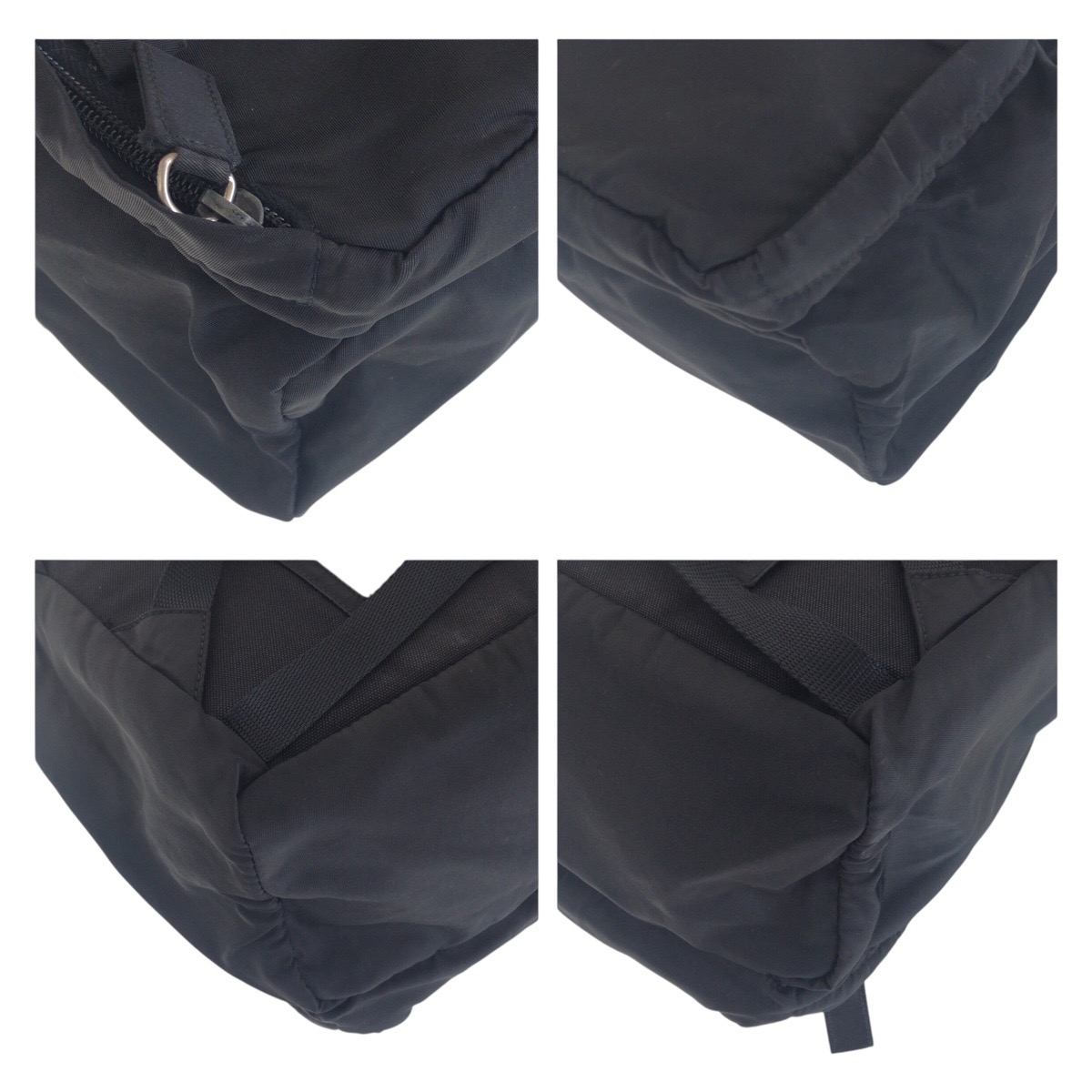 テスート 三角ロゴプレート ブラック 黒 シルバー金具 ナイロン バックパック リュック レディース 502285