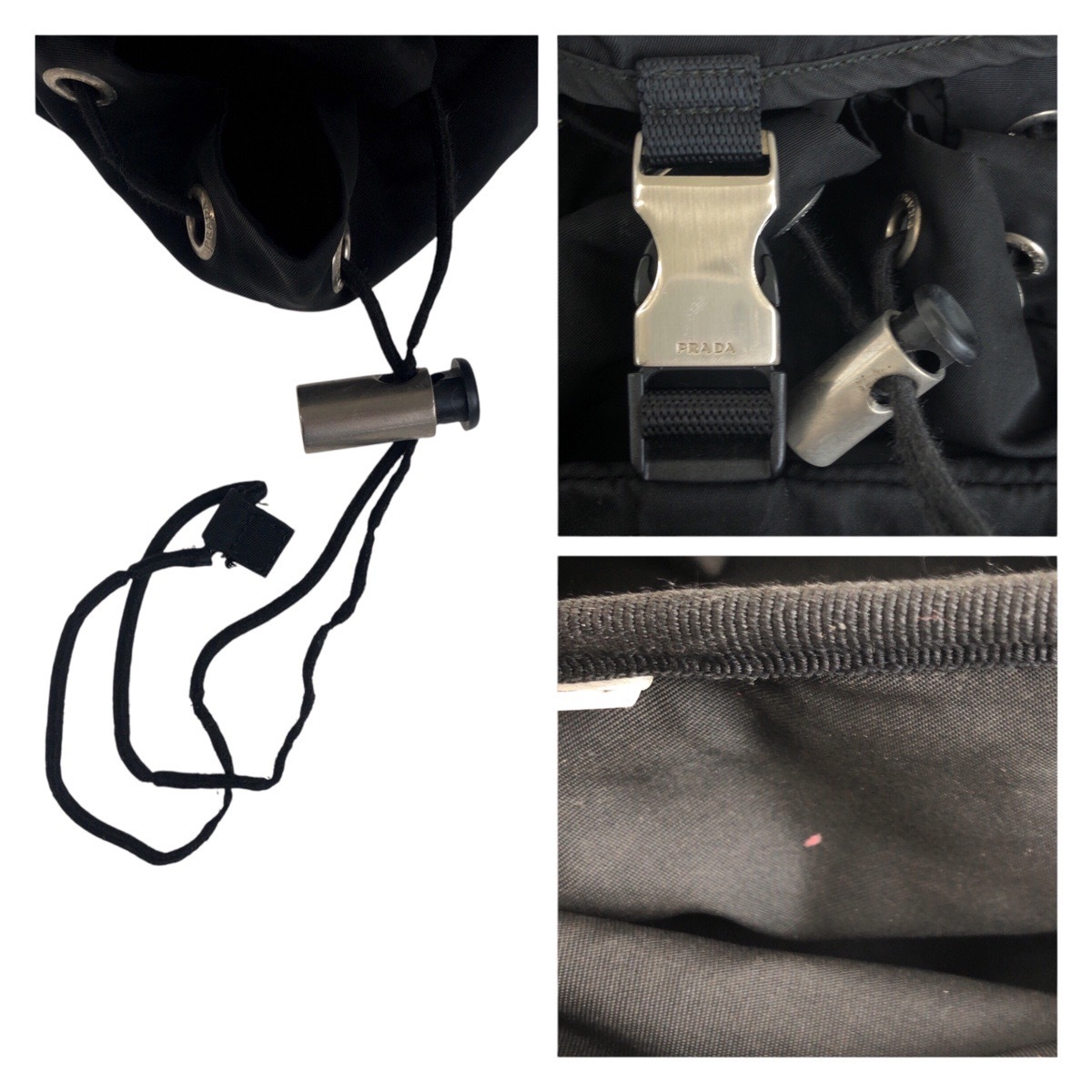 テスート 三角ロゴプレート ブラック 黒 シルバー金具 ナイロン バックパック リュック レディース 502285