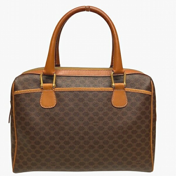 セリーヌ マカダム ブラウン PVC バッグ ハンドバッグ 【中古】 セリーヌ マカダム ブラウン PVC バッグ ハンドバッグ 【中古】