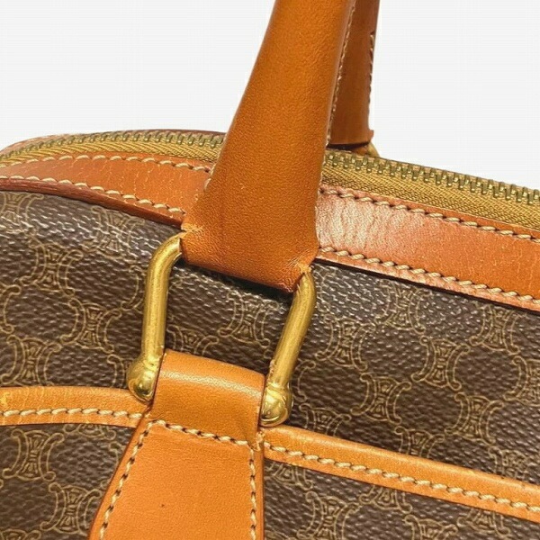 セリーヌ マカダム ブラウン PVC バッグ ハンドバッグ 【中古】 セリーヌ マカダム ブラウン PVC バッグ ハンドバッグ 【中古】