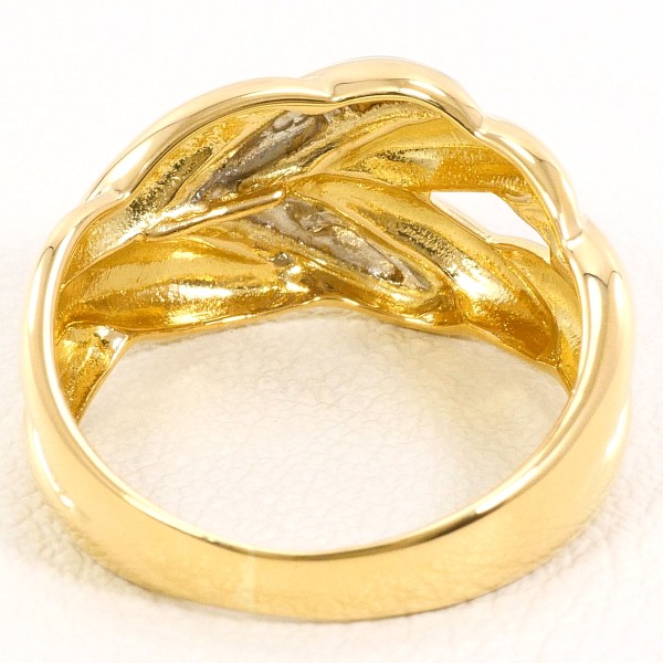 PT900 プラチナ K18YG リング 指輪 5.5号 ダイヤ ジュエリー 中古 PT900 プラチナ K18YG リング 指輪 5.5号 ダイヤ ジュエリー 中古