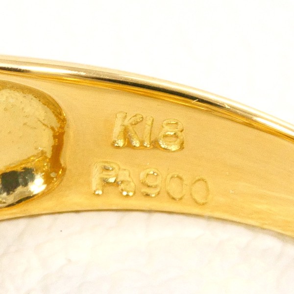PT900 プラチナ K18YG リング 指輪 5.5号 ダイヤ ジュエリー 中古 PT900 プラチナ K18YG リング 指輪 5.5号 ダイヤ ジュエリー 中古