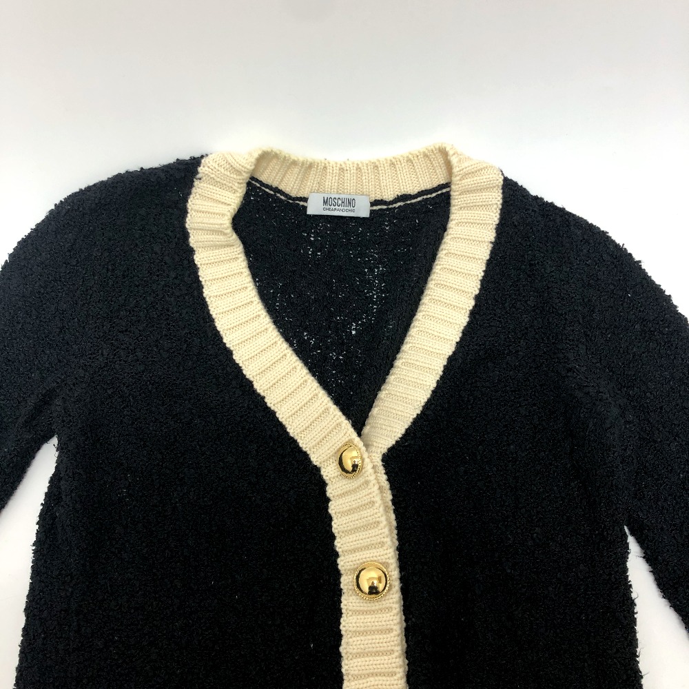 モスキーノ カーディガン MOSCHINO モスキーノ カーディガン バイカラー カーディガン