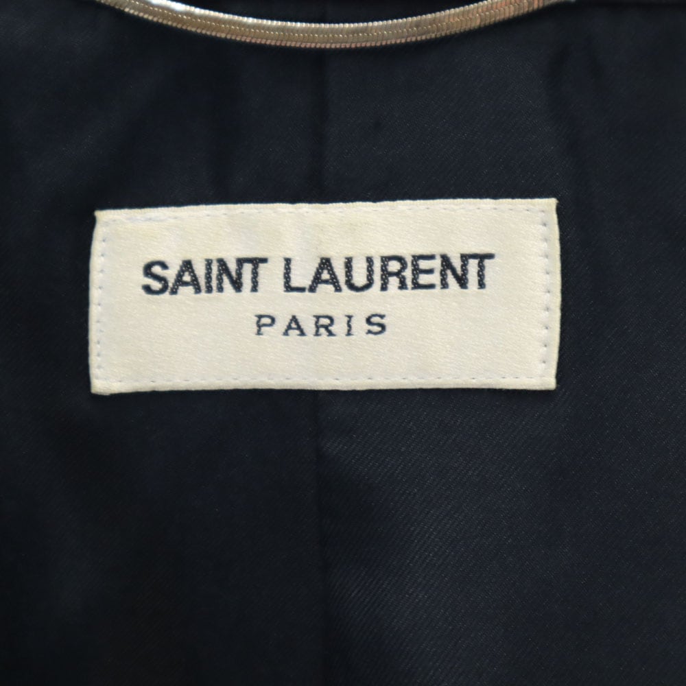 SAINT LAURENT サンローラン 2012年 イタリア製 サマーウール テーラードジャケット 46 グレー メンズ 古着 SAINT LAURENT サンローラン 2012年 イタリア製 サマーウール テーラードジャケット 46 グレー メンズ 古着