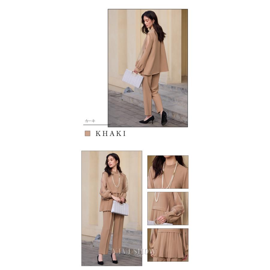 オケージョンセットアップ 結婚式 パーティー 大きいサイズ 入学式 卒業式 パンツ シースルー袖 20代 30代 40代 オケージョンセットアップ 結婚式 パーティー 大きいサイズ 入学式 卒業式 パンツ シースルー袖 20代 30代 40代