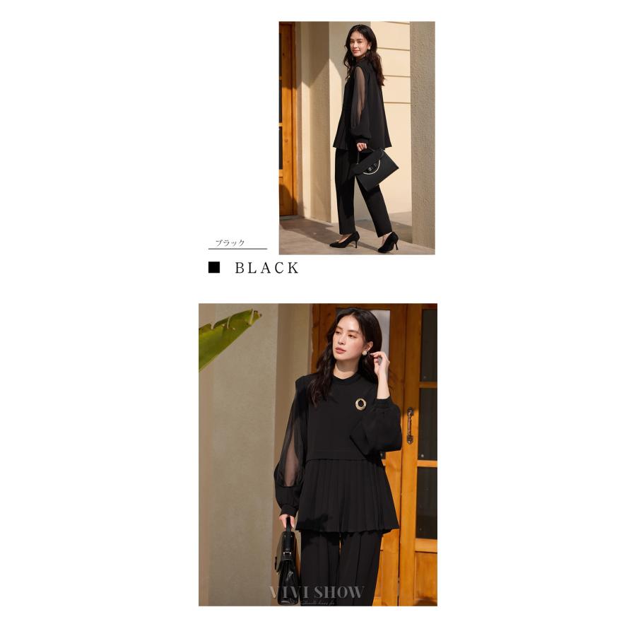 オケージョンセットアップ 結婚式 パーティー 大きいサイズ 入学式 卒業式 パンツ シースルー袖 20代 30代 40代 オケージョンセットアップ 結婚式 パーティー 大きいサイズ 入学式 卒業式 パンツ シースルー袖 20代 30代 40代