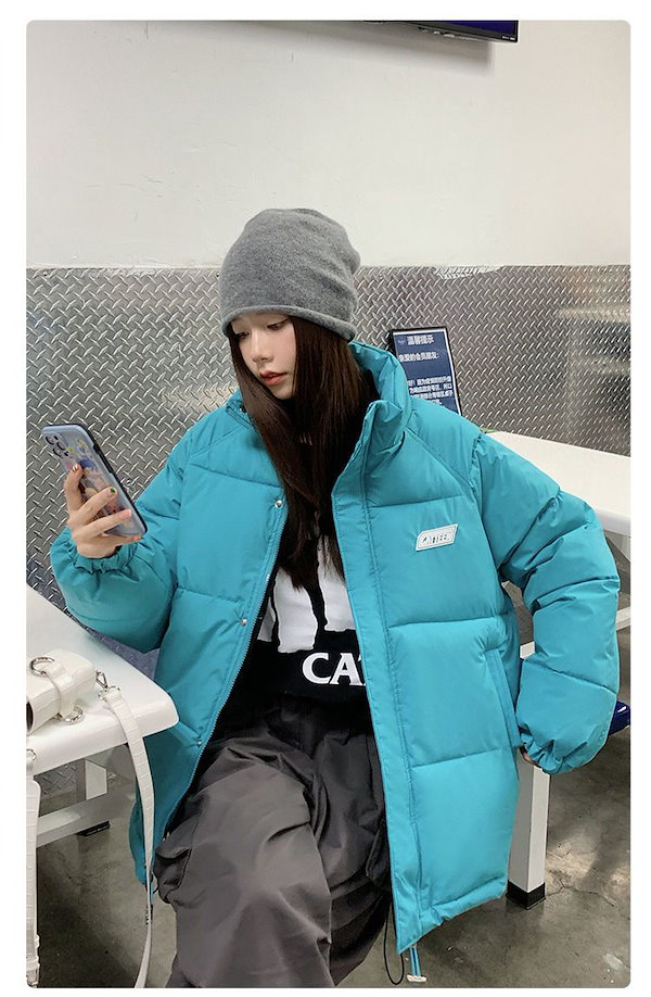 Qoo10] 中綿 韓国風フェイクダウンジャケットボリ