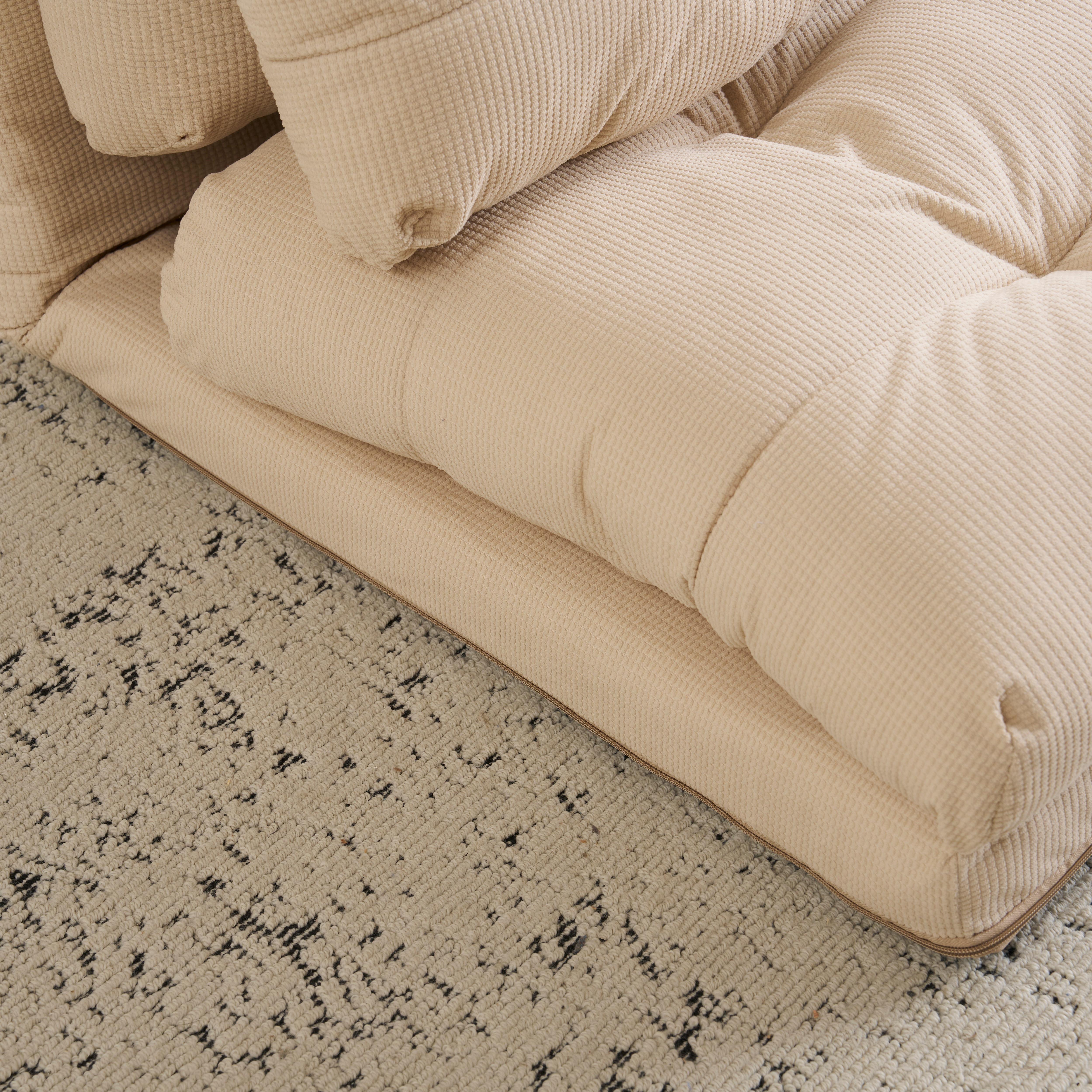 【国内出荷 - 3日配達】ソファーベッド ソファベッド ローソファー 2人掛け マルチに使える3WAY 幅108cm 6段階リクライニング クッション付き 座椅子 1人掛け ソファ 折りたたみ 折り畳