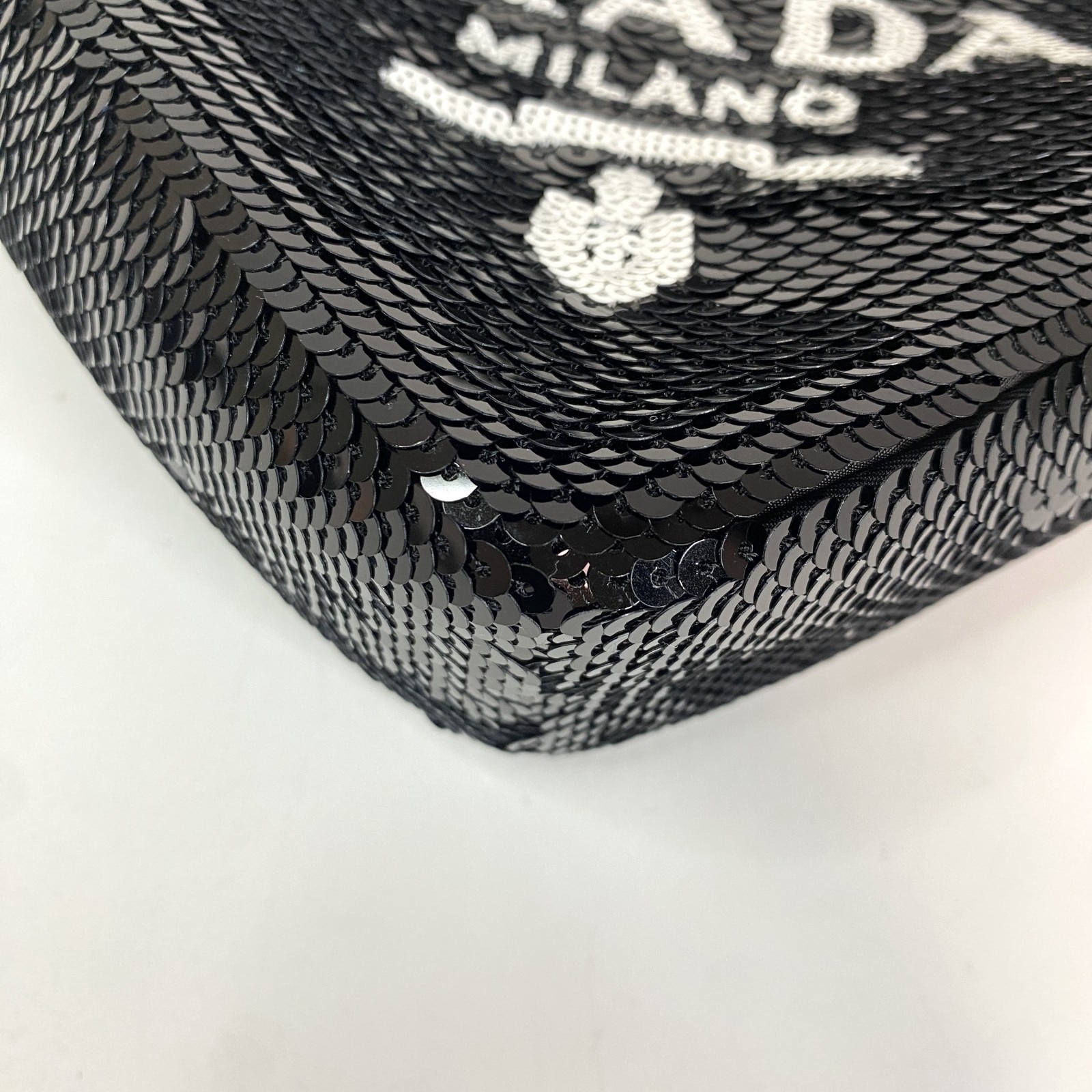 新品 プラダ PRADA レディース スパンコール トライアングル ショルダーバッグ 1BM190 斜めがけ クロスボディ