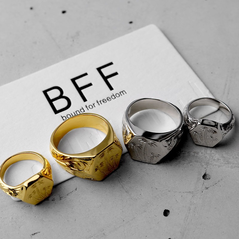 BFF 印台リング ヤシの木 [bffr015-g-l]