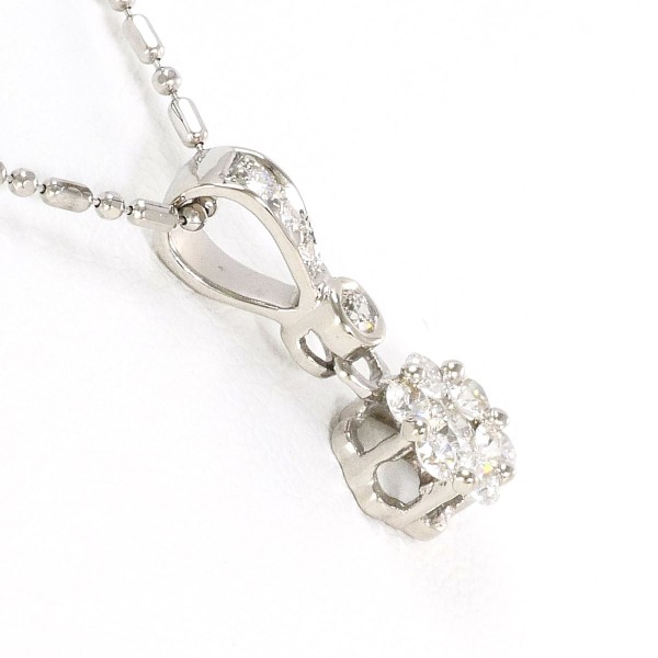 K18 18金 WG ホワイトゴールド ネックレス ダイヤ 0.30 約45cm ジュエリー 中古 K18 18金 WG ホワイトゴールド ネックレス ダイヤ 0.30 約45cm ジュエリー 中古