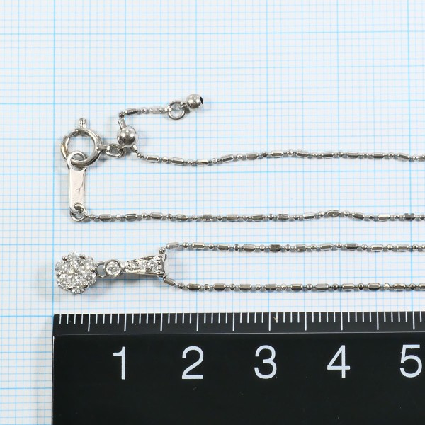 K18 18金 WG ホワイトゴールド ネックレス ダイヤ 0.30 約45cm ジュエリー 中古 K18 18金 WG ホワイトゴールド ネックレス ダイヤ 0.30 約45cm ジュエリー 中古