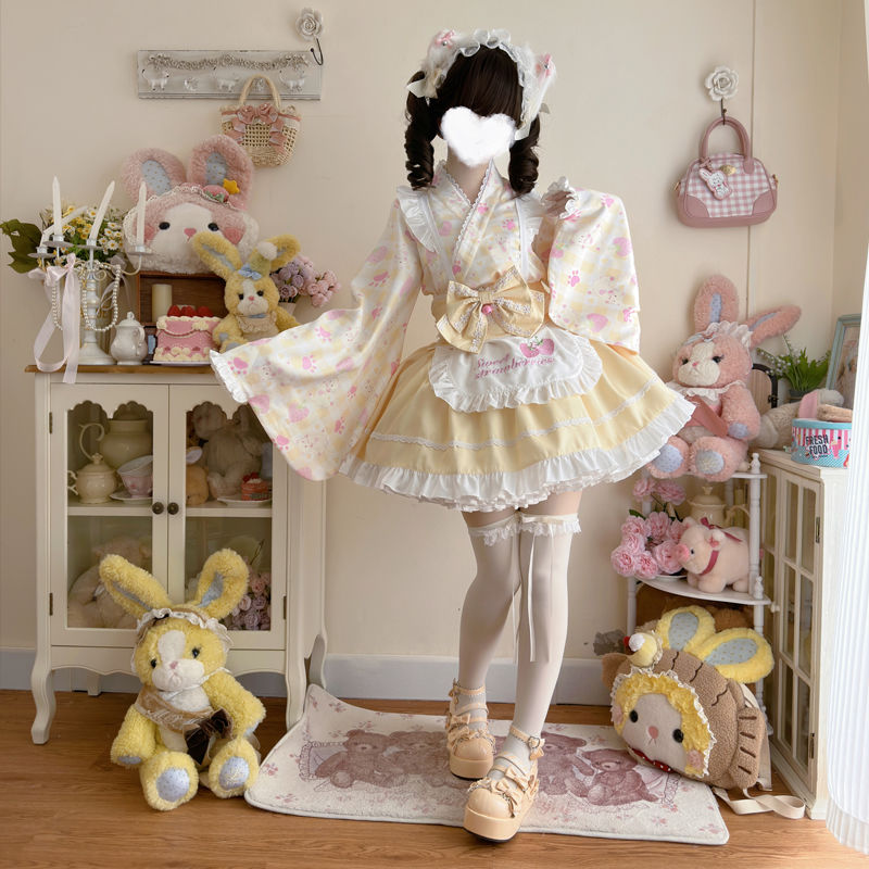 コスチューム 夏の日 洋服 和風メイド ワンピース女 コスプレ ロリータ