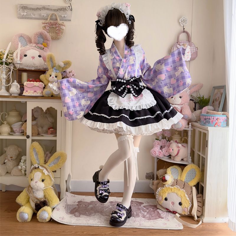 コスチューム 夏の日 洋服 和風メイド ワンピース女 コスプレ ロリータ