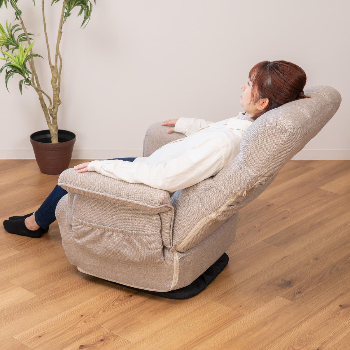 高座椅子 高齢者 回転 リクライニング 折りたたみ スリム 1人掛け ハイバック ソファ リクライニングチェア 椅子 コンパクト 収納 ポケット 肘付き チェア ファブリック 布 シンプル 高座椅子 高齢者 回転 リクライニング 折りたたみ スリム 1人掛け ハイバック ソファ リクライニングチェア 椅子 コンパクト 収納 ポケット 肘付き チェア ファブリック 布 シンプル