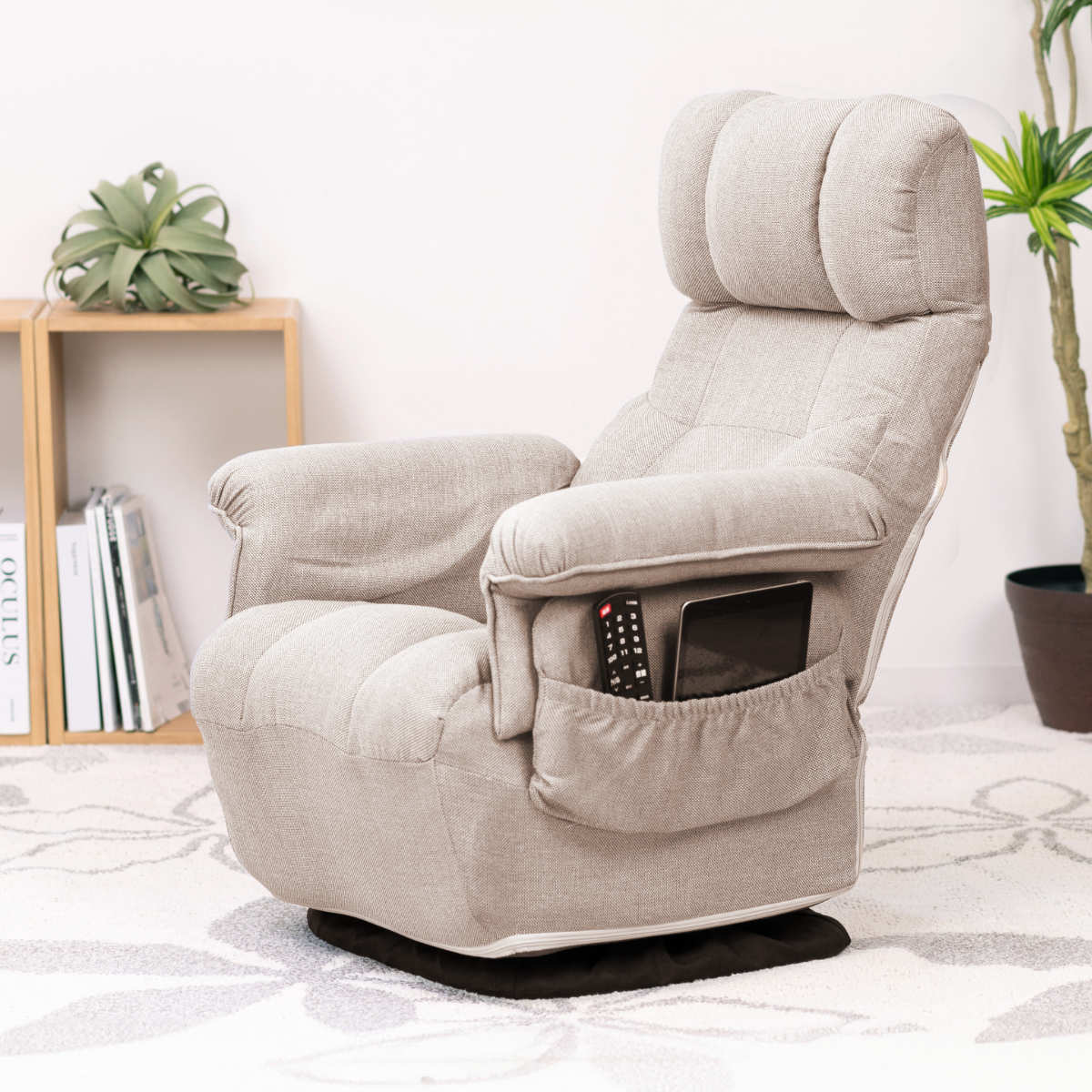 高座椅子 高齢者 回転 リクライニング 折りたたみ スリム 1人掛け ハイバック ソファ リクライニングチェア 椅子 コンパクト 収納 ポケット 肘付き チェア ファブリック 布 シンプル 高座椅子 高齢者 回転 リクライニング 折りたたみ スリム 1人掛け ハイバック ソファ リクライニングチェア 椅子 コンパクト 収納 ポケット 肘付き チェア ファブリック 布 シンプル