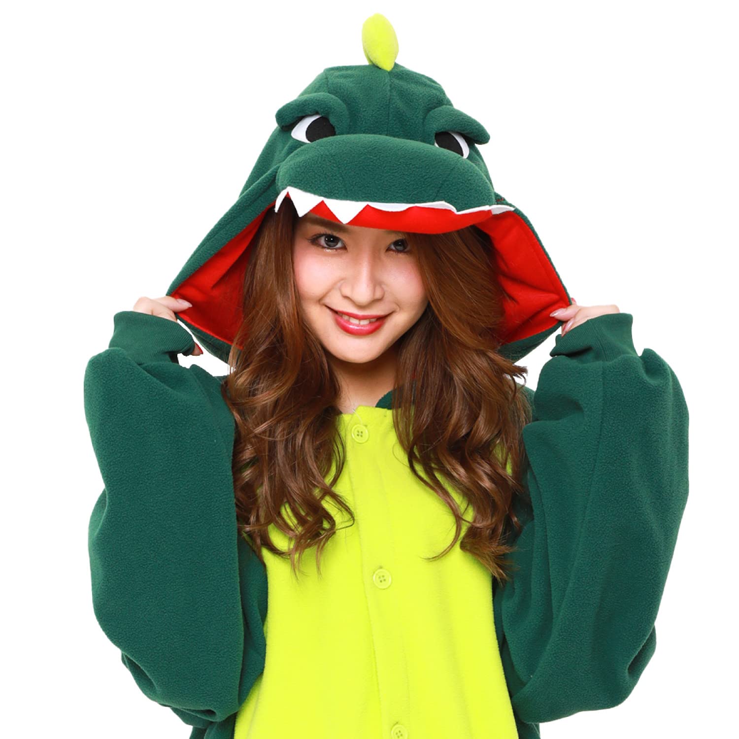 2635 着ぐるみ 大人用 フリース アニマル【カイジュウ/グリーン】