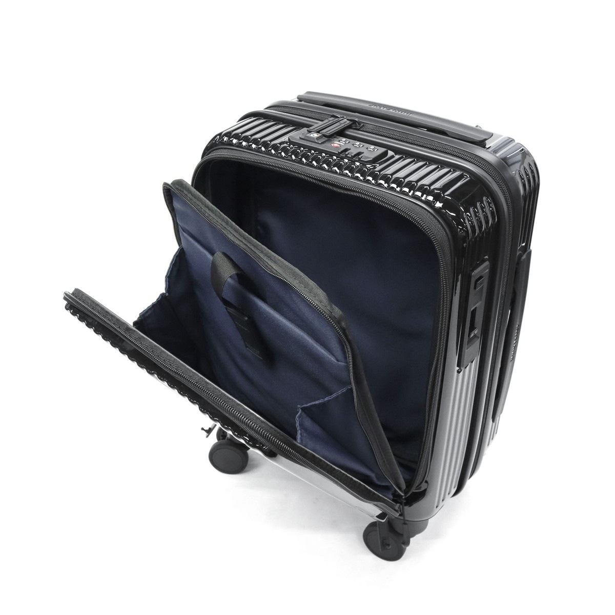 正規品2年保証 スーツケース 機内持ち込み フロントオープン 軽量 Sサイズ 小さめ 静音 TSAロック Extreme Journey 21L Coin-Locker INV30-MIRR