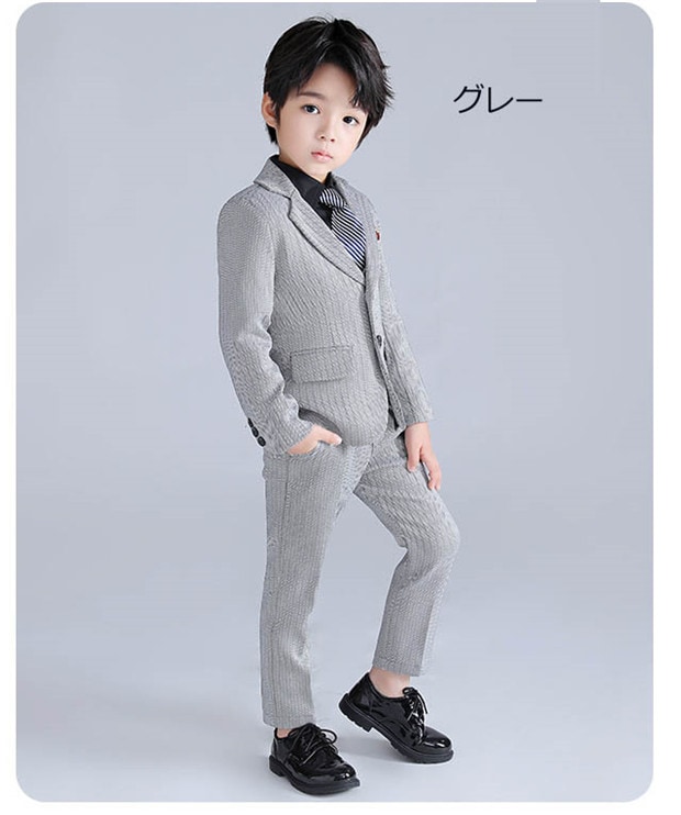 子供スーツ 卒業式 演奏会用 結婚式 フォーマル キッズスーツ ジュニア 七五三 ピアノ発表会 入学式 制服 入園式 5点セットブラック グレー 男の子 90 100 110 120 130 140 子供スーツ 卒業式 演奏会用 結婚式 フォーマル キッズスーツ ジュニア 七五三 ピアノ発表会 入学式 制服 入園式 5点セットブラック グレー 男の子 90 100 110 120 130 140