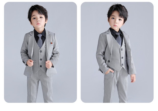子供スーツ 卒業式 演奏会用 結婚式 フォーマル キッズスーツ ジュニア 七五三 ピアノ発表会 入学式 制服 入園式 5点セットブラック グレー 男の子 90 100 110 120 130 140 子供スーツ 卒業式 演奏会用 結婚式 フォーマル キッズスーツ ジュニア 七五三 ピアノ発表会 入学式 制服 入園式 5点セットブラック グレー 男の子 90 100 110 120 130 140