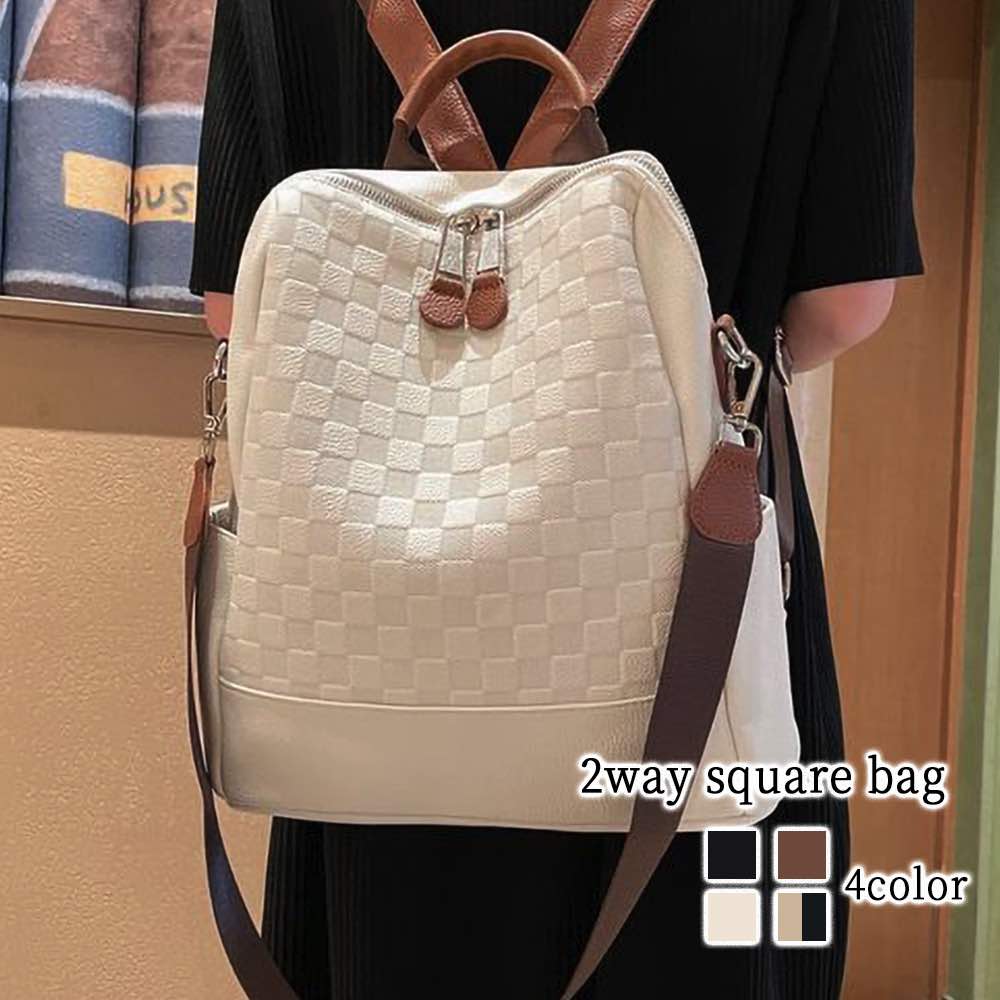 リュック レディース 2wayスクエアバッグ 50代 大容量 大きめ 黒 革 冬 春 パソコン 本革 小さめ 防水 ビジネス 通勤用 撥水 おしゃれ バッグ ノートPC A4 秋 四角 ブランド レザ