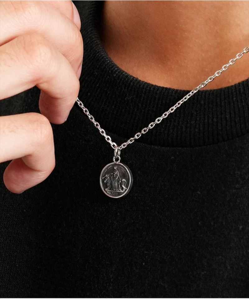 LH-1 ウナ&ライオン コインネックレス サージカルステンレス316L 金属アレルギー対応 03NE0505SV ステンレスネックレス メンズ 人気ブラ LH-1 ウナ&ライオン コインネックレス サージカルステンレス316L 金属アレルギー対応 03NE0505SV ステンレスネックレス メンズ 人気ブラ