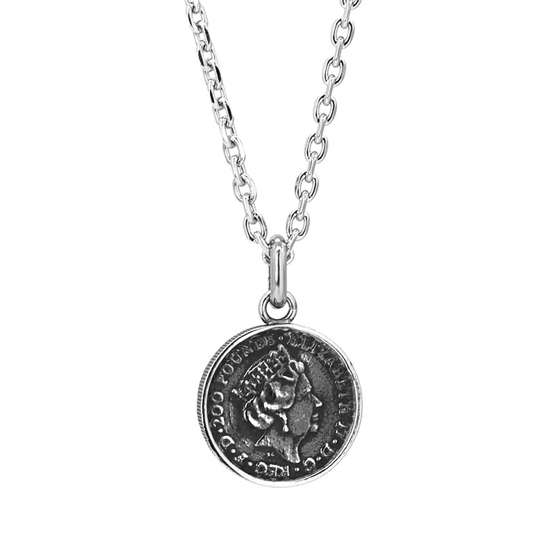 LH-1 ウナ&ライオン コインネックレス サージカルステンレス316L 金属アレルギー対応 03NE0505SV ステンレスネックレス メンズ 人気ブラ LH-1 ウナ&ライオン コインネックレス サージカルステンレス316L 金属アレルギー対応 03NE0505SV ステンレスネックレス メンズ 人気ブラ