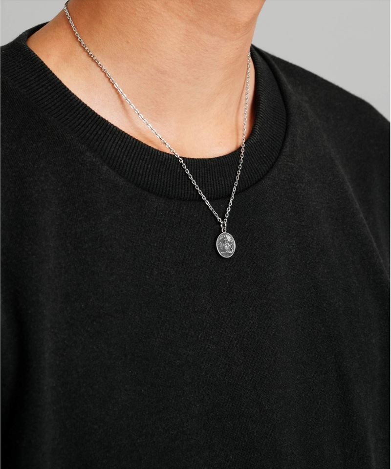 LH-1 ウナ&ライオン コインネックレス サージカルステンレス316L 金属アレルギー対応 03NE0505SV ステンレスネックレス メンズ 人気ブラ LH-1 ウナ&ライオン コインネックレス サージカルステンレス316L 金属アレルギー対応 03NE0505SV ステンレスネックレス メンズ 人気ブラ