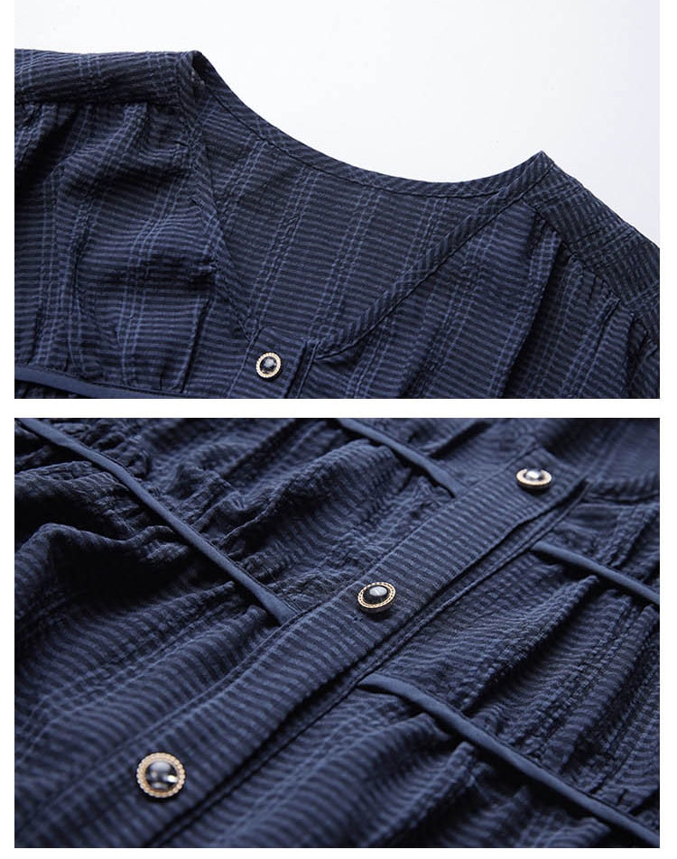 【2025新作】ブラウス レディース 春 夏 秋 半袖 前開き スーツ オフィス トップス トップス 大きいサイズ フォーマル ネイビー きれいめ ゆったり おしゃれ 通勤 オフィス