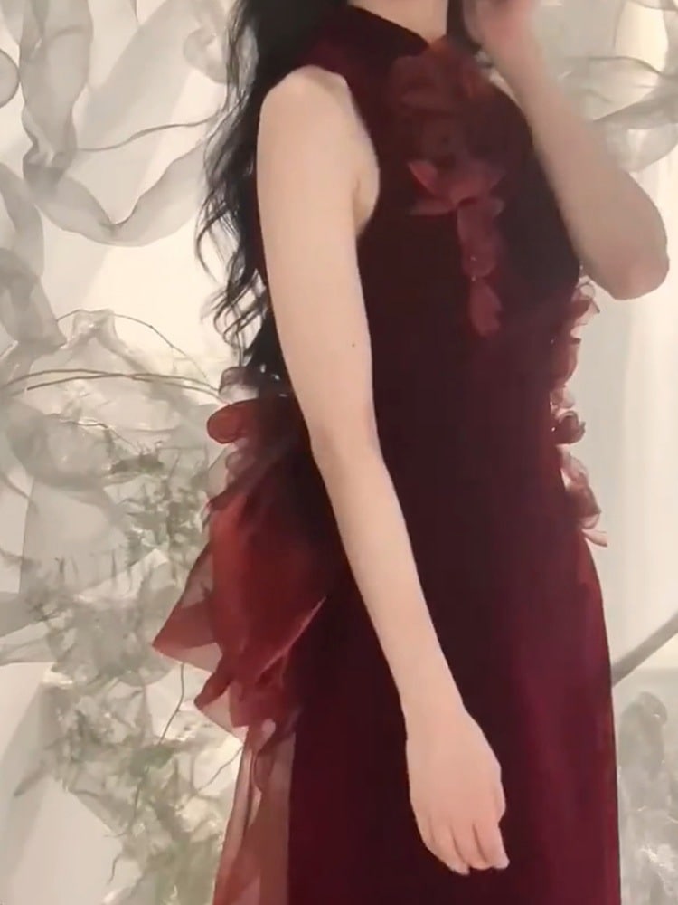 花嫁の婚約乾杯絶妙で美しい気質王室の姉妹の義理の娘の宴会用子供用赤いドレス 花嫁の婚約乾杯絶妙で美しい気質王室の姉妹の義理の娘の宴会用子供用赤いドレス