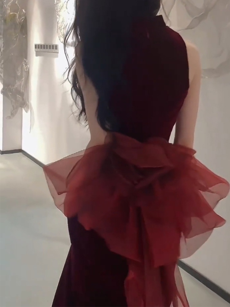 花嫁の婚約乾杯絶妙で美しい気質王室の姉妹の義理の娘の宴会用子供用赤いドレス 花嫁の婚約乾杯絶妙で美しい気質王室の姉妹の義理の娘の宴会用子供用赤いドレス