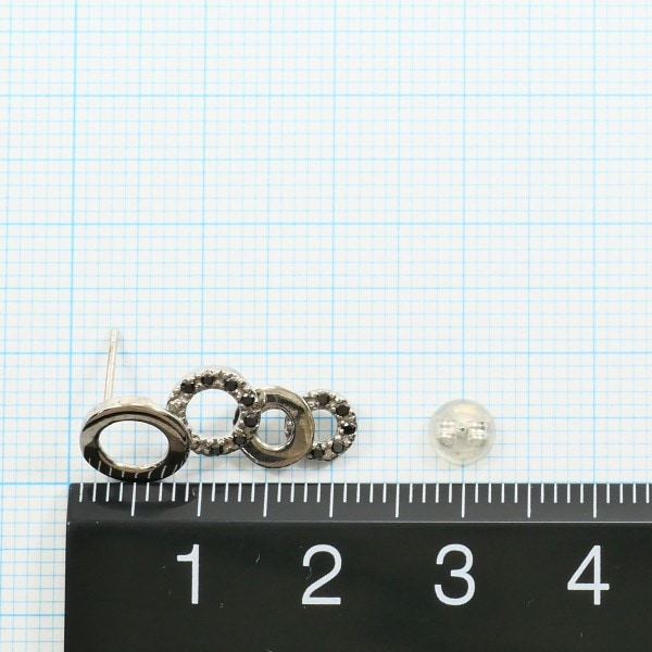K10 10金 WG ピアス ブラックダイヤ ダイヤ 計0.09 ×2 ジュエリー 中古 K10 10金 WG ピアス ブラックダイヤ ダイヤ 計0.09 ×2 ジュエリー 中古