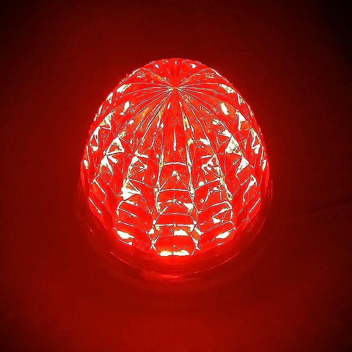 24V トラック用 LED マーカーランプ サイド 8面クリスタルカット仕様 16LED メッキリング 汎用 4個 セット( レッドレンズ) 24V トラック用 LED マーカーランプ サイド 8面クリスタルカット仕様 16LED メッキリング 汎用 4個 セット( レッドレンズ)