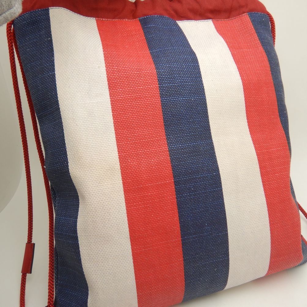 ドローストリング ミディアム 473872 リュック・バックパック キャンバスxレザー トリコロール/252159【中古】