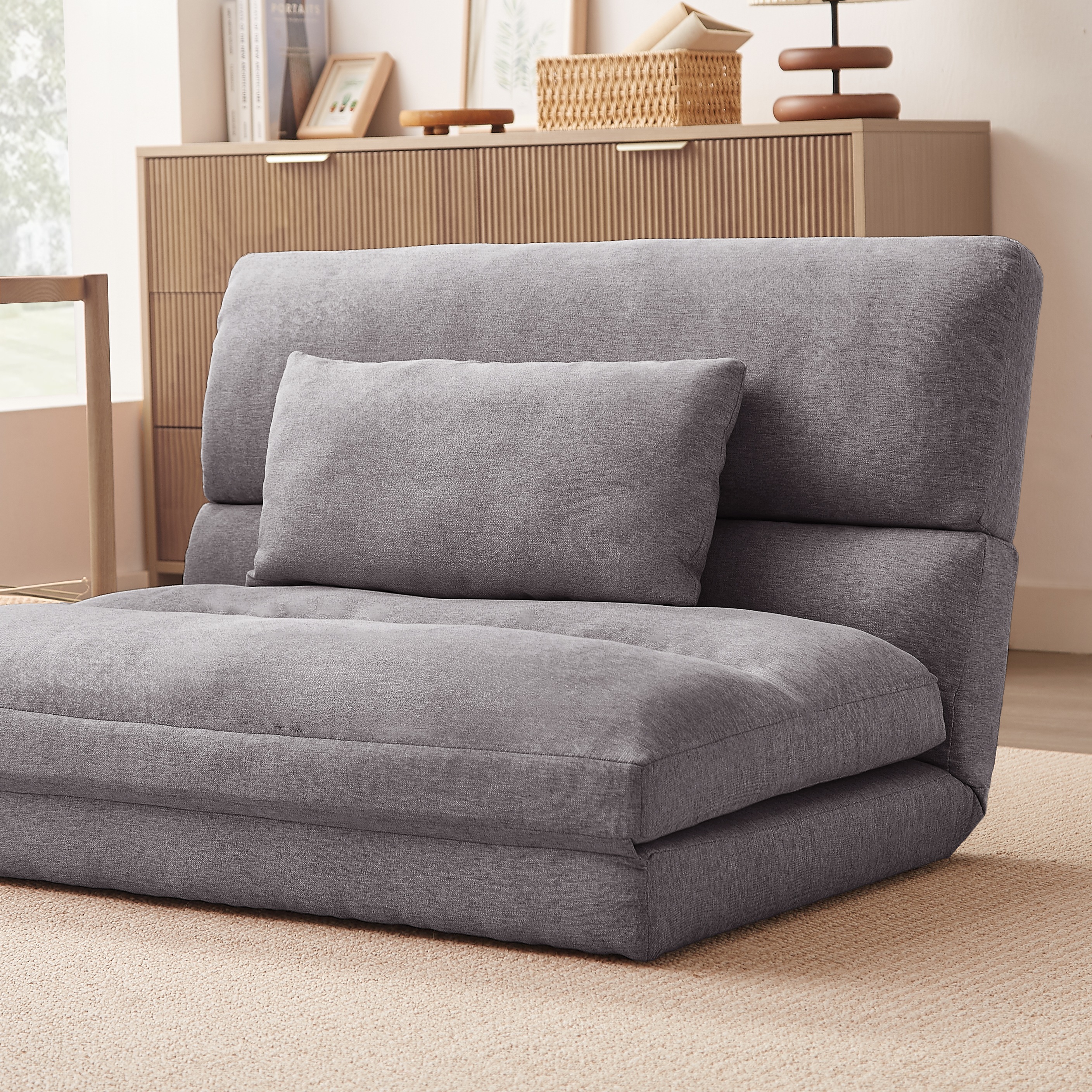 F34折りたたみ ソファベッド 座椅子 幅103cm 2人掛け ソファ リクライニング 5段階 コンパクト P1/P2 おしゃれ