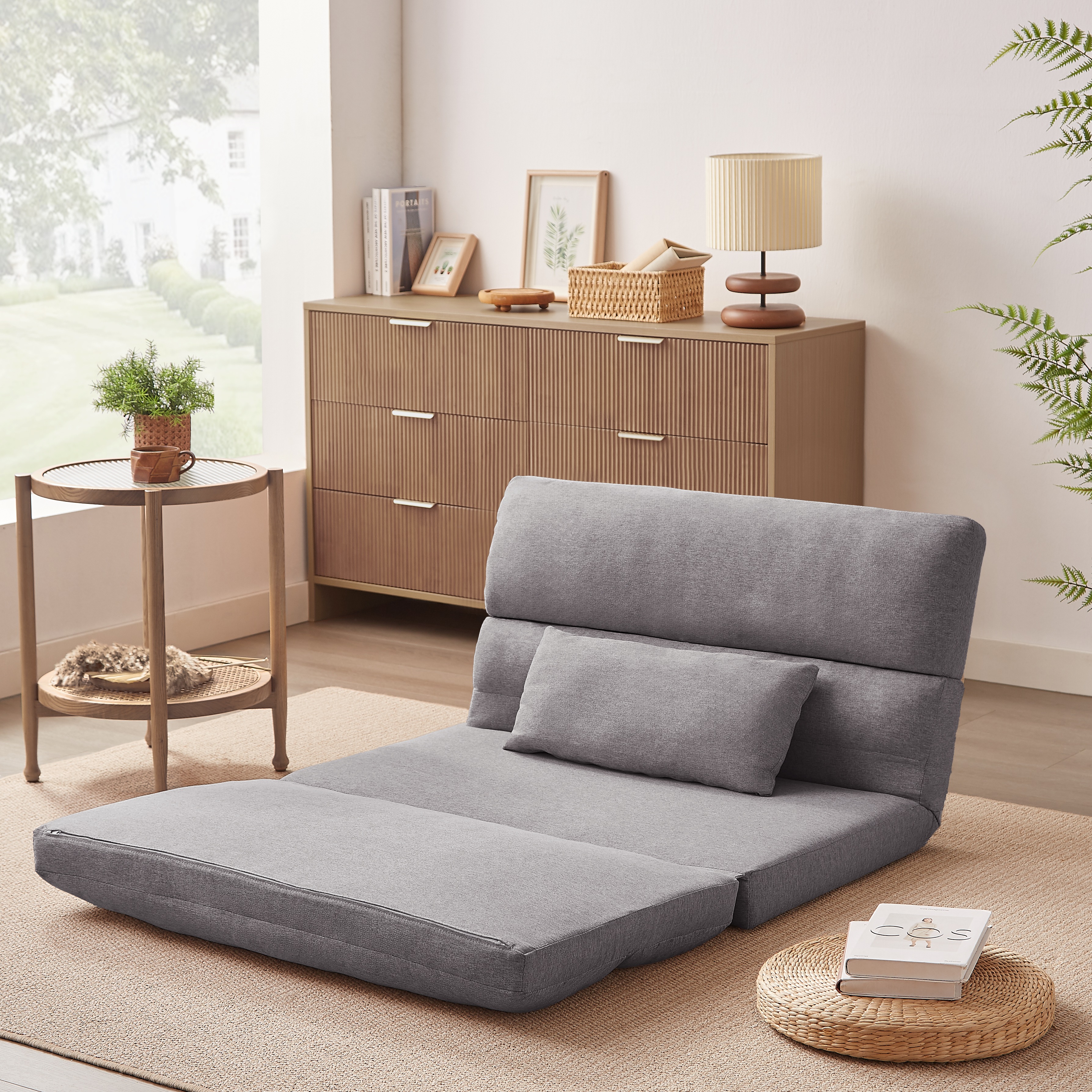 F34折りたたみ ソファベッド 座椅子 幅103cm 2人掛け ソファ リクライニング 5段階 コンパクト P1/P2 おしゃれ